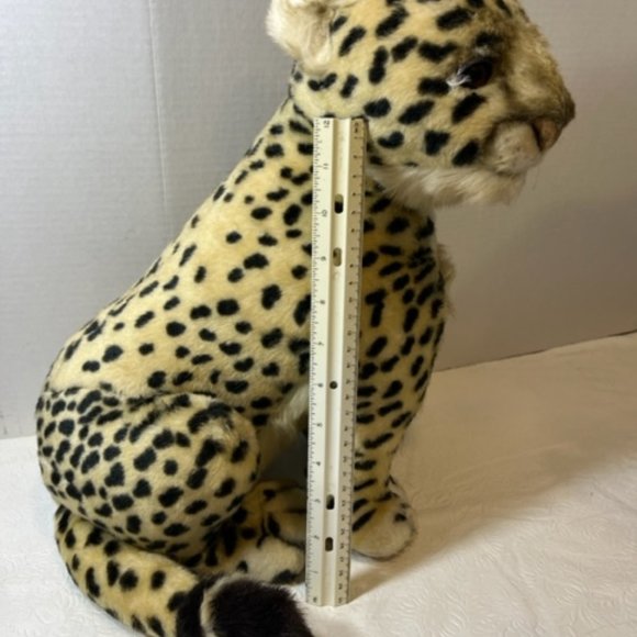 VTG 17" Sitting Chetah Stuffed Animal Applause by Avanti Italy 1983 - Picture 9 of 12